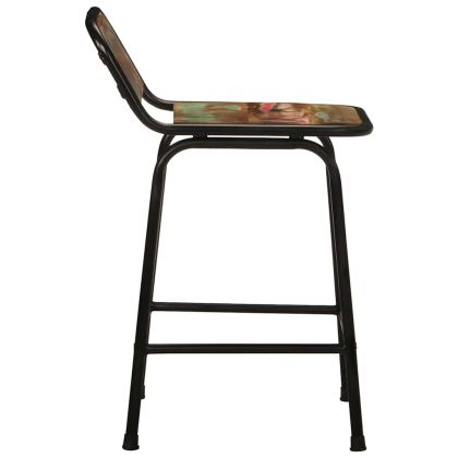 Бар табуретки, 2 бр, 46x35,5x70 см, регенерирана дървесина