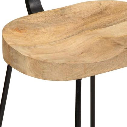 Бар табуретки, 2 бр, 49x43x88 см, мангово масив дърво