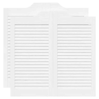 Врати с люлеещ се дизайн 2 двойки бели 80x80 cm