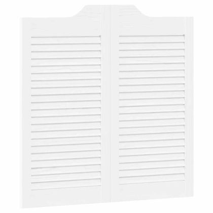 Врати с люлеещ се дизайн 2 двойки бели 80x80 cm