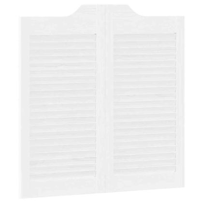 Врати с люлеещ се дизайн 2 двойки бели 80x80 cm