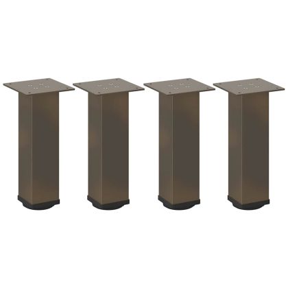 Крака за масичка за кафе, 4 бр., естествена стомана, 30-32 см, стомана