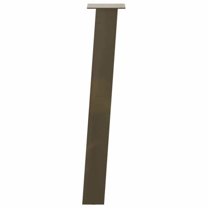 Крака за конзолна маса, 4 бр., естествена стомана, 72 см, стомана