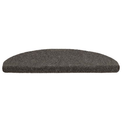 Самозалепващи се постелки за стълби, 20 бр., 65x21x4 см, антрацит, полукръгли, големи