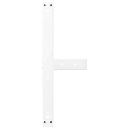 Крака за масичка за кафе, Т-образни, 2 бр., бели, 60x25x(42-43) см, стомана