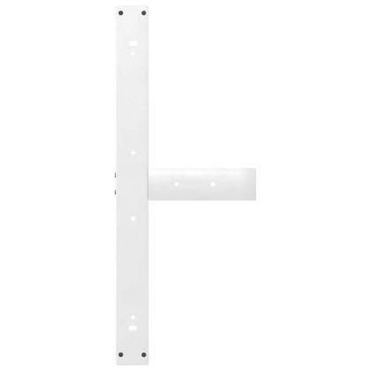 Крака за трапезна маса, Т-образни, 2 бр., бели, 90x35x(72-73) см, стомана