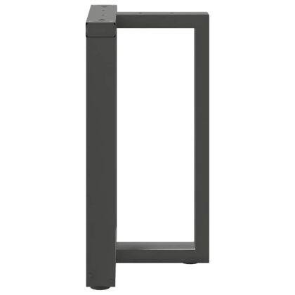 Крака за трапезна маса, Т-образни, 2 бр., антрацит, 50x35x(72-73) см, стомана