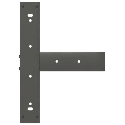 Крака за трапезна маса, Т-образни, 2 бр., антрацит, 50x35x(72-73) см, стомана