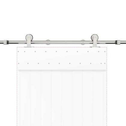Механизъм за плъзгаща врата 200 см неръждаема стомана сребрист