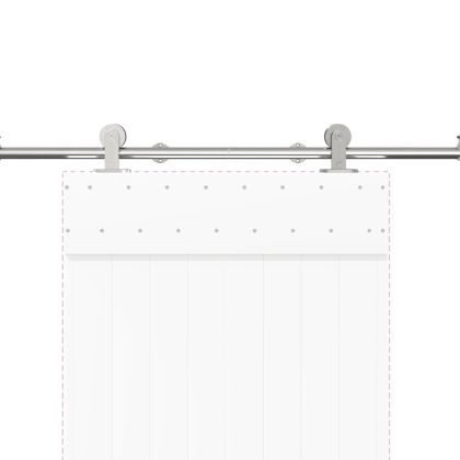 Механизъм за плъзгаща врата 200 см неръждаема стомана сребрист