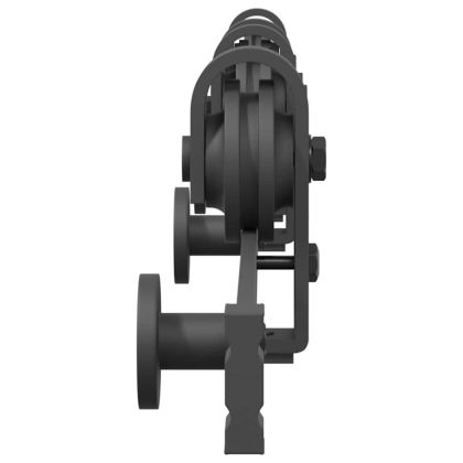 Комплект механизъм за плъзгаща врата, 183 см, стомана, черен