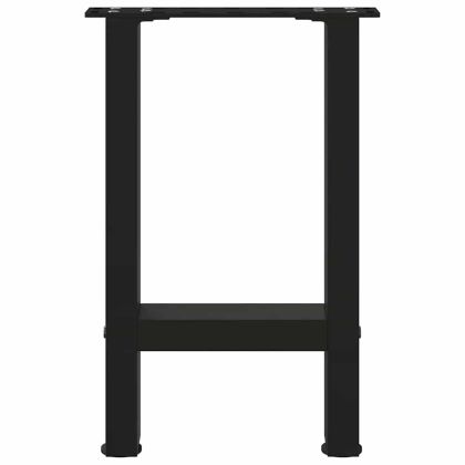 Крака за масичка за кафе, черни, 2 бр., 28 x (42-43) см, стомана