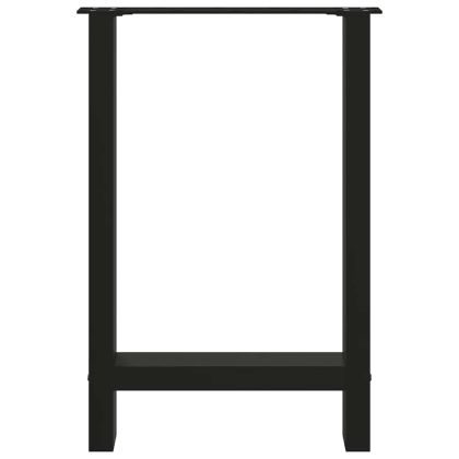 Крака за трапезна маса, черни, 2 бр., 50 x (72-73) см, стомана