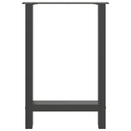 Крака за трапезна маса, антрацит, 2 бр., 50 x (72-73) см, стомана