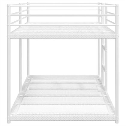 Двуетажно легло без матрак Бяло 100x200 cm Стомана