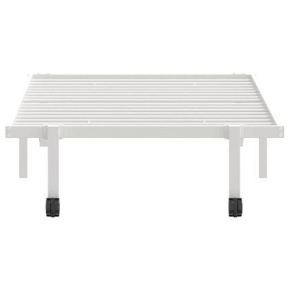 Рамка за легло без матрак Сгъваема бяла 90x190 cm Стомана