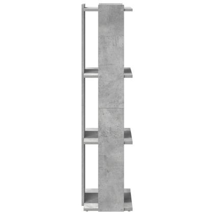 Библиотека 3 рафта бетонно сива 60x30x120 см инженерно дърво