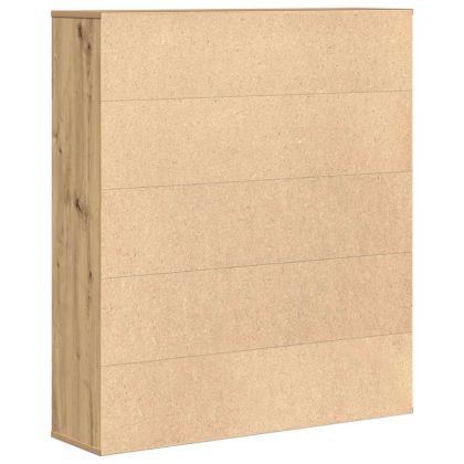 Библиотека, дъб артизан, 89x24x101,5 см, инженерно дърво