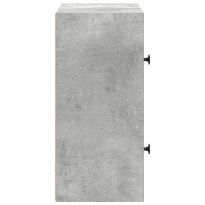 Библиотека, бетонно сива, 40x24x52 см, инженерно дърво