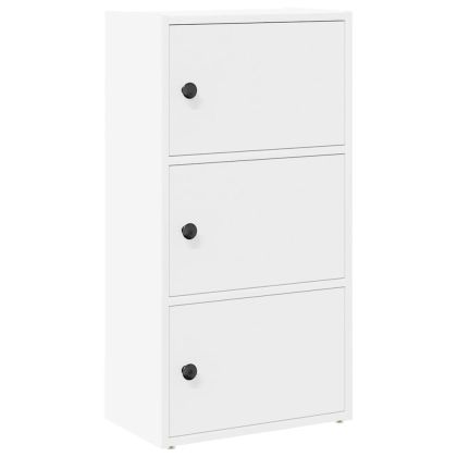 Библиотека, бяла, 40x24x77 см, инженерно дърво