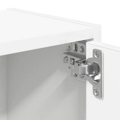 Библиотека, бяла, 40x24x77 см, инженерно дърво