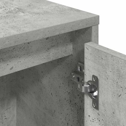 Библиотека, бетонно сива, 89x24x101,5 см, инженерно дърво