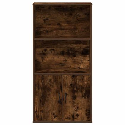 Библиотека, опушен дъб, 60x24x120 см, инженерно дърво