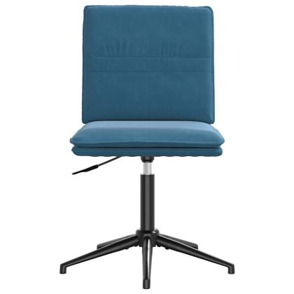 Трапезни столове, 2 бр, сини, кадифе