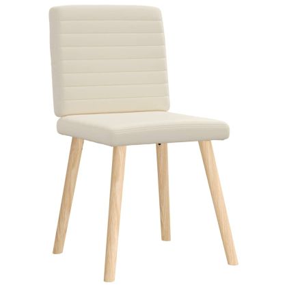 Трапезни столове, 6 бр, тапицерия от лен