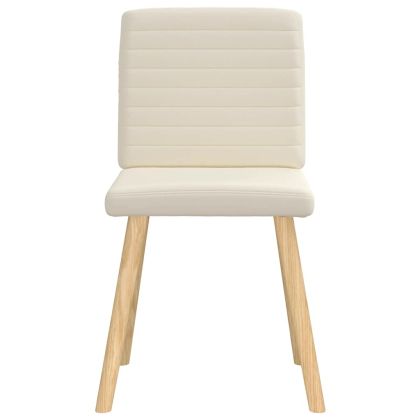 Трапезни столове, 6 бр, тапицерия от лен