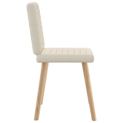 Трапезни столове, 6 бр, тапицерия от лен