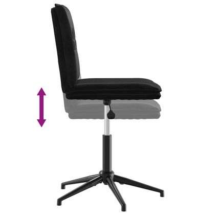 Трапезен стол, черен, кадифе