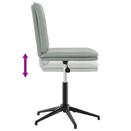 Трапезен стол, светлосив, кадифе