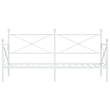 Дневно легло без матрак Бяло 75x190 cm Стомана