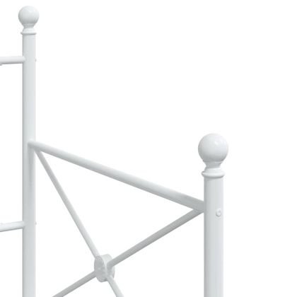 Дневно легло без матрак Бяло 75x190 cm Стомана