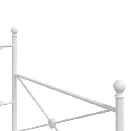 Дневно легло без матрак Бяло 107x203 cm Стомана