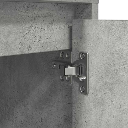 нощно шкафче с LED осветление Бетон сив 38x34x50 cm