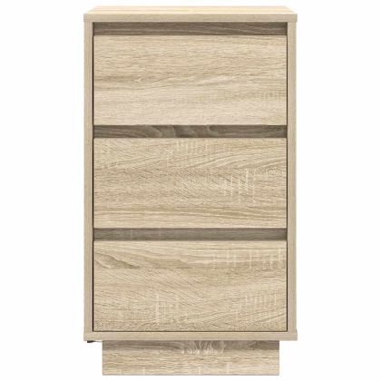 Нощен шкаф с LED осветление Дъб Сонома 38x34x65 cm