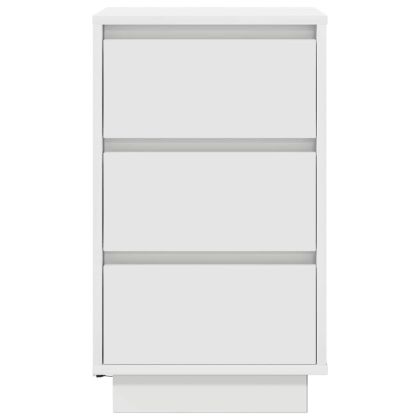 Нощно шкафче с LED осветление бяло 38x34x65 cm