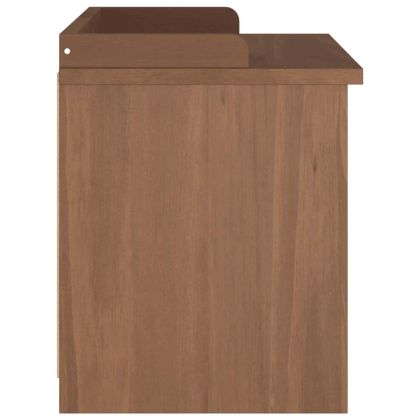 vidaXLL Пейка за антре SANDNES 87x40x50 cm Масивна дървесина Бор
