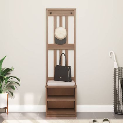 vidaXLL Дърво за антре SANDNES 45x40x159,5 cm масивна дървесина бор