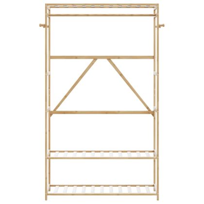 Закачалка за дрехи с рафтове 110x40x175 см бамбук