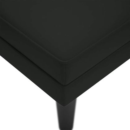 Кушетка с възглавница и десен подлакътник, черен, кадифе