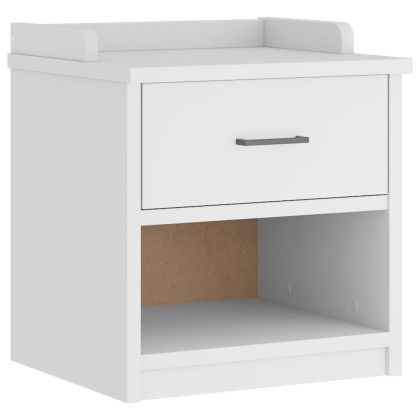 vidaXLL Пейка за антре SANDNES Бяла 45x40x50 cm Масивна дървесина Бор