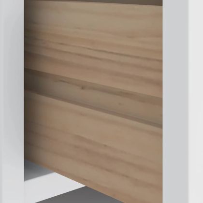 vidaXLL Пейка за антре SANDNES Бяла 45x40x50 cm Масивна дървесина Бор