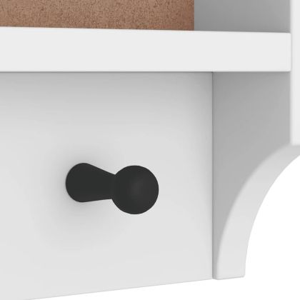 Стенна закачалка за палта SANDNES Бяла 45x12x35 cm