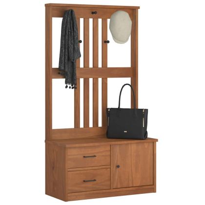 vidaXLL Дърво за антре SANDNES 87x40x159,5 cm масивна дървесина бор