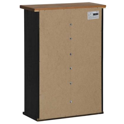 Висящ шкаф HALDEN с плъзгаща се врата Черен 49x22,5x70 cm Бор