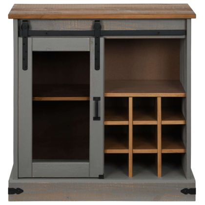 Шкаф HALDEN с плъзгащи се врати сив 80x40x80 cm