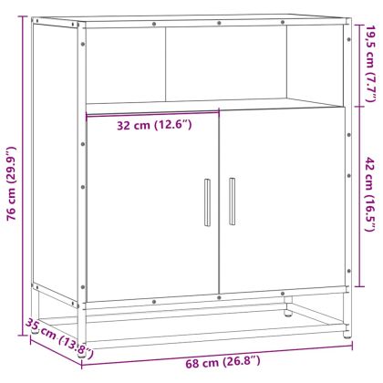 Бюфет Сонома Дъб 68x35x76 cm Инженерна дървесина